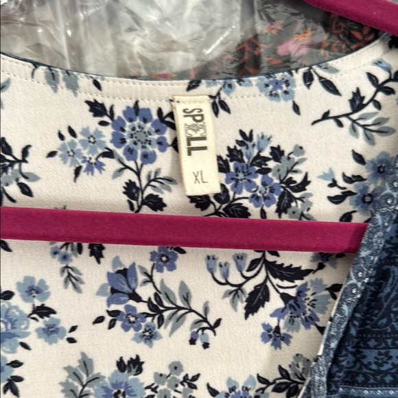 SPELL Elle Blue and White Floral Women's BOHO Dress - Picture 2 of 8